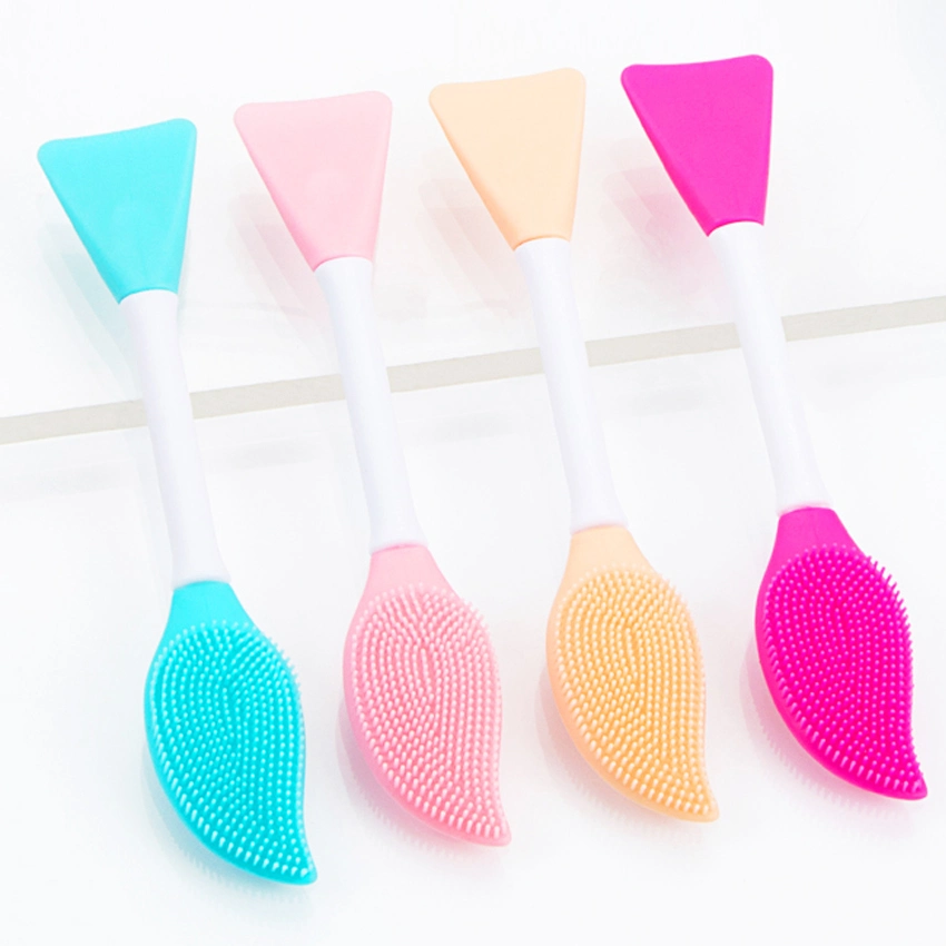 Double Head Silicone Face Wash Brush Makeup Silicone Bath Applicator Skin Care Blackhead Cleaning Brush