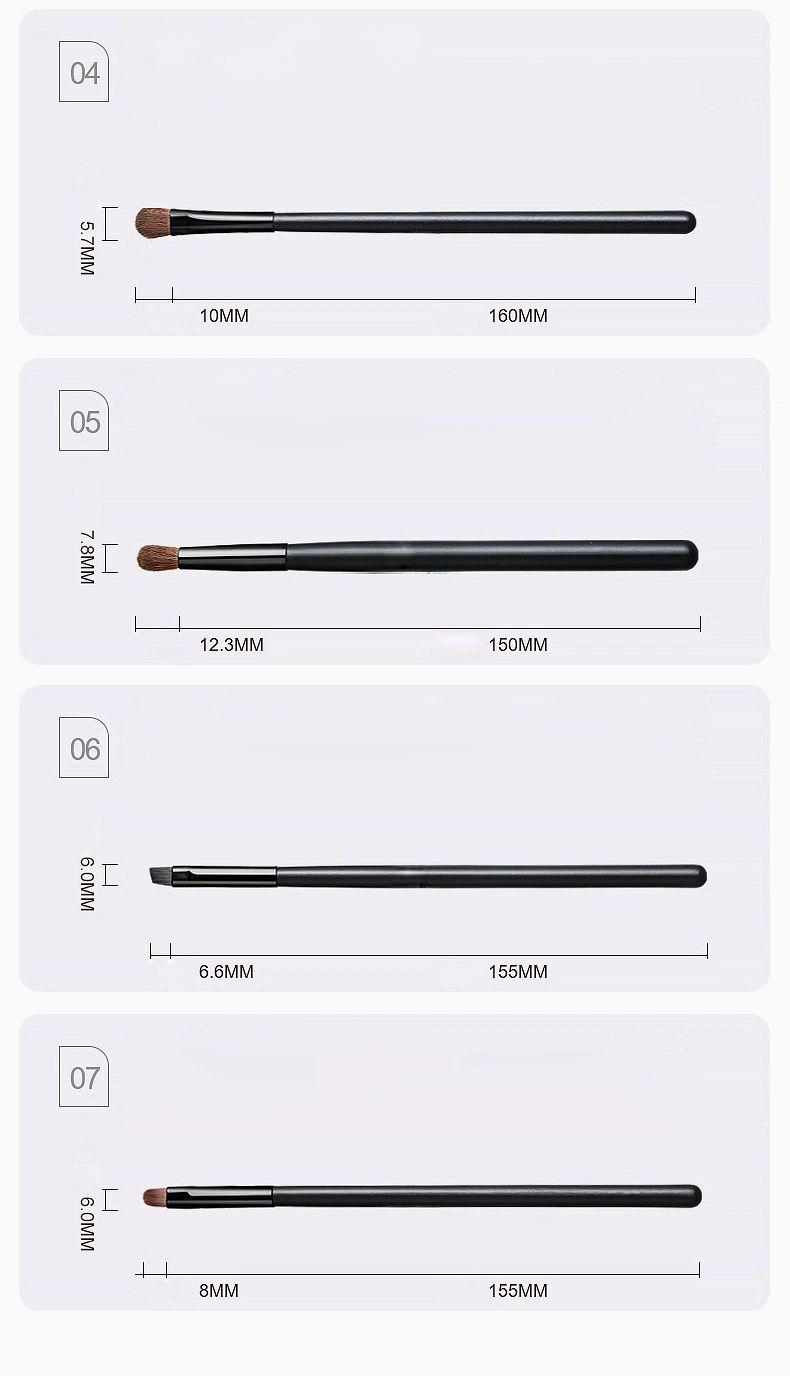 High Quality Wholesale OEM Private Label Luxury Black Full Cosmetics Makeup Brushes Set