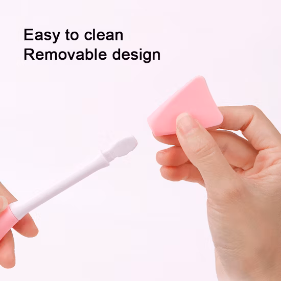 Massaggiatore viso impermeabile Dispositivo elettrico detergente per la pulizia del viso in silicone Spazzola per la pulizia della maschera facciale con funzione di riscaldamento