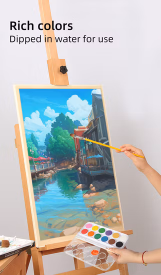 Fototerapia Testa piatta Nail Art Body Painting Pittura ad olio Pittura professionale Maschera Pennello per trucco